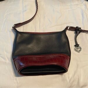 Brighton Black and Brown Crossbody Purse